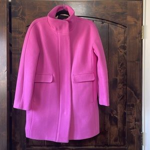 JCREW Cocoon Coat Jacket Womens 6 P Pink Stadium Cloth Wool Petite